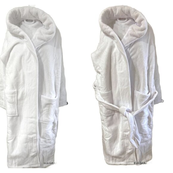 Mary Kay White Spa Bath Robe Womens One Size Plush Terry Belted Pockets Gift - Picture 1 of 11